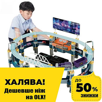 Багаторівневе паркування (поїзд, машинки, музика, звук, світло, рухомі деталі, 113 деталей) T906A Акція до 27.04