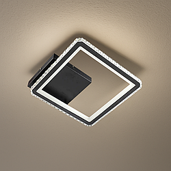 Led люстра мінімалітична SVET 80W до 18 кв.м колір Чорний хром SY-19380/1 BK+CR