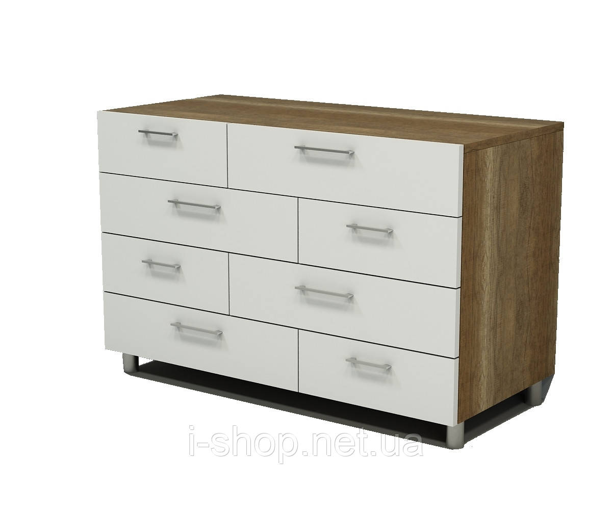 Комод К-7 (550x1000x850) Білий/Дуб Сонома Гамма стиль