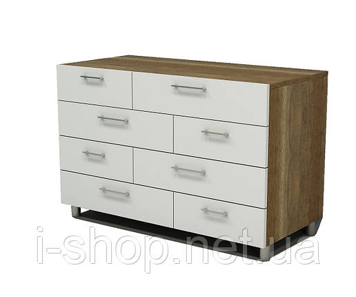 Комод К-7 (550x1000x850) Білий/Дуб Сонома Гамма стиль, фото 1