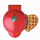 Електрична міні вафельниця у формі серця 350W / Електровафельниця / Вафельниця для бельгійських вафель, фото 3