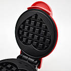 Електрична міні вафельниця у формі серця 350W / Електровафельниця / Вафельниця для бельгійських вафель, фото 4