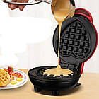 Електрична міні вафельниця у формі серця 350W / Електровафельниця / Вафельниця для бельгійських вафель, фото 7