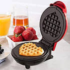 Електрична міні вафельниця у формі серця 350W / Електровафельниця / Вафельниця для бельгійських вафель, фото 9