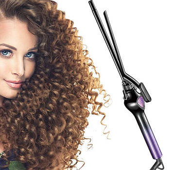 Плойка для афро кучерів, 10 мм, 32Вт, VGR V-573, Фіолетовий / Тонка плойка для завивки волосся / Афро плойка