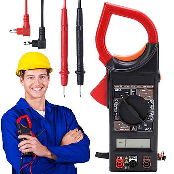 Токові кліщі з термопарою (1000 А, 1000 V, 200 Ом) від батарейки, DT 266 / Мультиметр цифровий / Вольтмерт