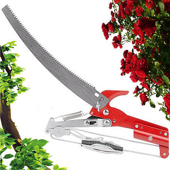 Висоторіз телескопічний 2в1, довжина леза 300мм / Сучкоріз висотний / Штанговий гілкоріз висотний
