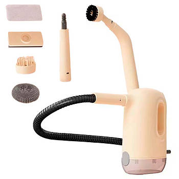 Пароочисник 1200Вт + 5 насадок, 250мл, від мережі / Парогенератор для прибирання / Паровий очисник