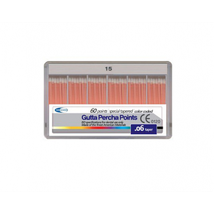 Meta Biomed Gutta Percha Points, Мета Біомед Гутаперчеві штифти 06 №15, 60шт