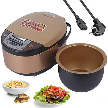 Мультиварка з керамічним покриттям 5л, 10 програм, 900Вт / Електрична мультиварка-рисоварка