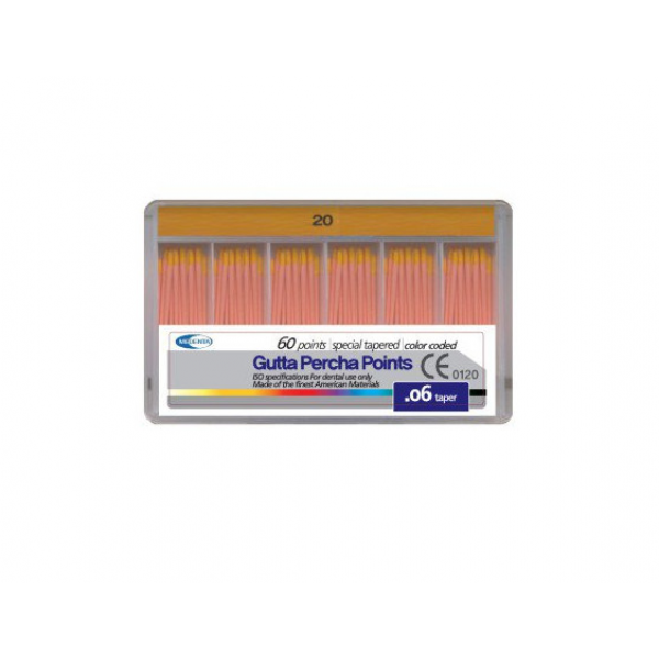 Meta Biomed Gutta Percha Points, Мета Біомед Гутаперчові штифти 06 №20,60шт