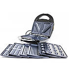 Мультимейкер 4в1, 800Вт, від мережі, Crownberg CB-1076 / Вафельниця / Бутербродниця / Електрогриль / Сендвічниця, фото 5