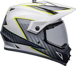 Шолом для мотокросу з візором Bell MX-9 Adventure MIPS Dalton White/Hi-viz - XL (61-62см)