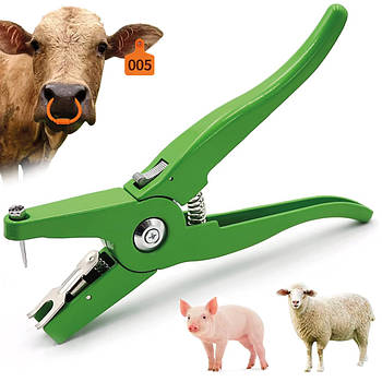 Біркувальник для встановлення вушних бірок, 24см / Аплікатор для бірок / Біркувальник для тварин