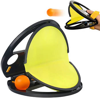 Повітряний теніс 1 ракетка, 2 м'ячі, Чорний / Розвиваюча гра Злови м'яч / Дитяча гра кидай лови м'яч