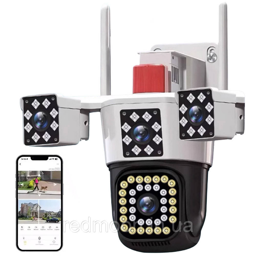 Вулична WiFi камера відеоспостереження, 5MP, 4K / Поворотна камера спостереження / Зовнішня камера охоронна