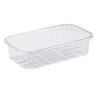 Упаковка для фруктів та ягід прозора без кришки поліпропіленова на 250 гр 190х115х35 Т6-250/35 50 шт/уп.