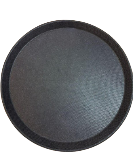 Піднос круглий пластиковий з прогумованим дном 35 см Helios 7380, фото 1