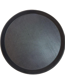 Піднос круглий пластиковий з прогумованим дном 35 см Helios 7380