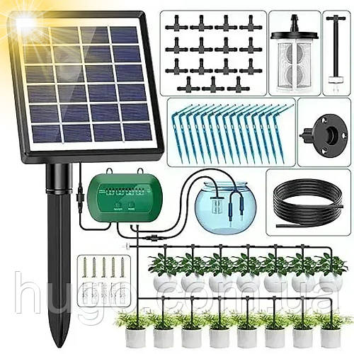 Системакрапельногополиву15м,насонячнійбатареї/Сонячнасистемазрошення/Комплектдляавтоматичногополиву