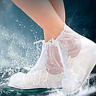 Бахіли від дощу (розмір 40-42), Білий / Бахіли на взуття / Водонепроникні чохли для взуття, фото 2