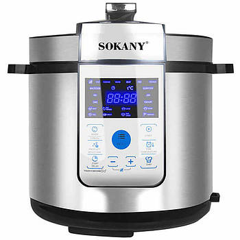 Багатофункціональна мультиварка скороварка на 6л, 1500Вт, SK-07044 / Мультиварка з антипригарним покриттям