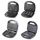 Мультимейкер 750Вт + 6 знімних пластин, від мережі, Sokany SK-B908 / Вафельниця / Електрогриль, фото 3