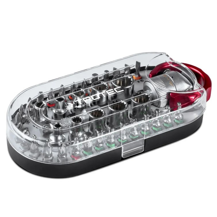 Набір інструментів Trotec 40 pieces Bit and Socket Wrench Set Викрутка з бітами та торцевими ключами для ремонту та майстерні