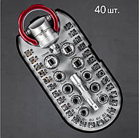 Набір інструментів Trotec 40 pieces Bit and Socket Wrench Set Викрутка з бітами та торцевими ключами для ремонту та майстерні, фото 10