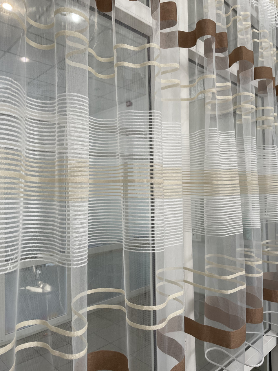 Тюль смуга коричнева фатин висота 2,95 м, фото 1