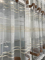 Тюль смуга коричнева фатин висота 2,95 м