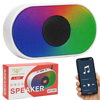 Портативна Bluetooth колонка з підсвічуванням, SPS L 003, Чорна / Бездротова колонка блютуз / Мобільна колонка