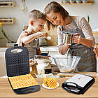 Вафельниця для бельгійських вафель 4 порції, 2000Вт, EB-64407 / Електровафельниця / Вафельниця електрична, фото 5