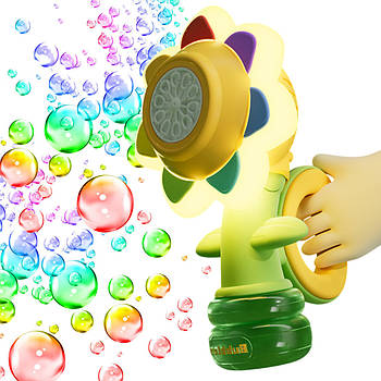 Генератор мильних бульбашок 24х13х9см + аккумулятор, USB / Дитячий пістолет з бульбашками / Пістолет для бульбашок