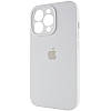 Силіконовий чохол для iPhone 14 Pro Max - Full Camera з мікрофіброю (Лого), White, фото 2