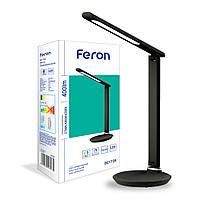 Світлодіодний настільний світильник Feron DE1728 9Вт чорний