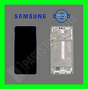 Дисплей Samsung A736 White A73 2022 (GH82-28884C) сервісний оригінал у зборі з рамкою (знятий із телефона)
