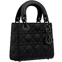 Mini Lady Dior Bag Black Ultramatte Lambskin Cannage ультраматовая черная мини-сумка Леди Диор Мини сумка