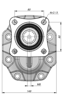 розміри насосів ISO GANI TDM розміри гідронасосів ISO GANI TDM