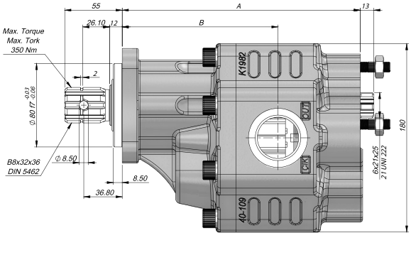 розміри насосів ISO GANI TDM розміри гідронасосів ISO GANI TDM