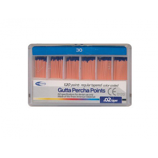 Meta Biomed Gutta Percha Points, Мета Біомед Гутаперчеві штифти 02 №30, 120шт