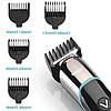 Акумуляторна машинка для стрижки з дисплеєм, 4 насадки, VGR V-291 / Тример для бороди, фото 5