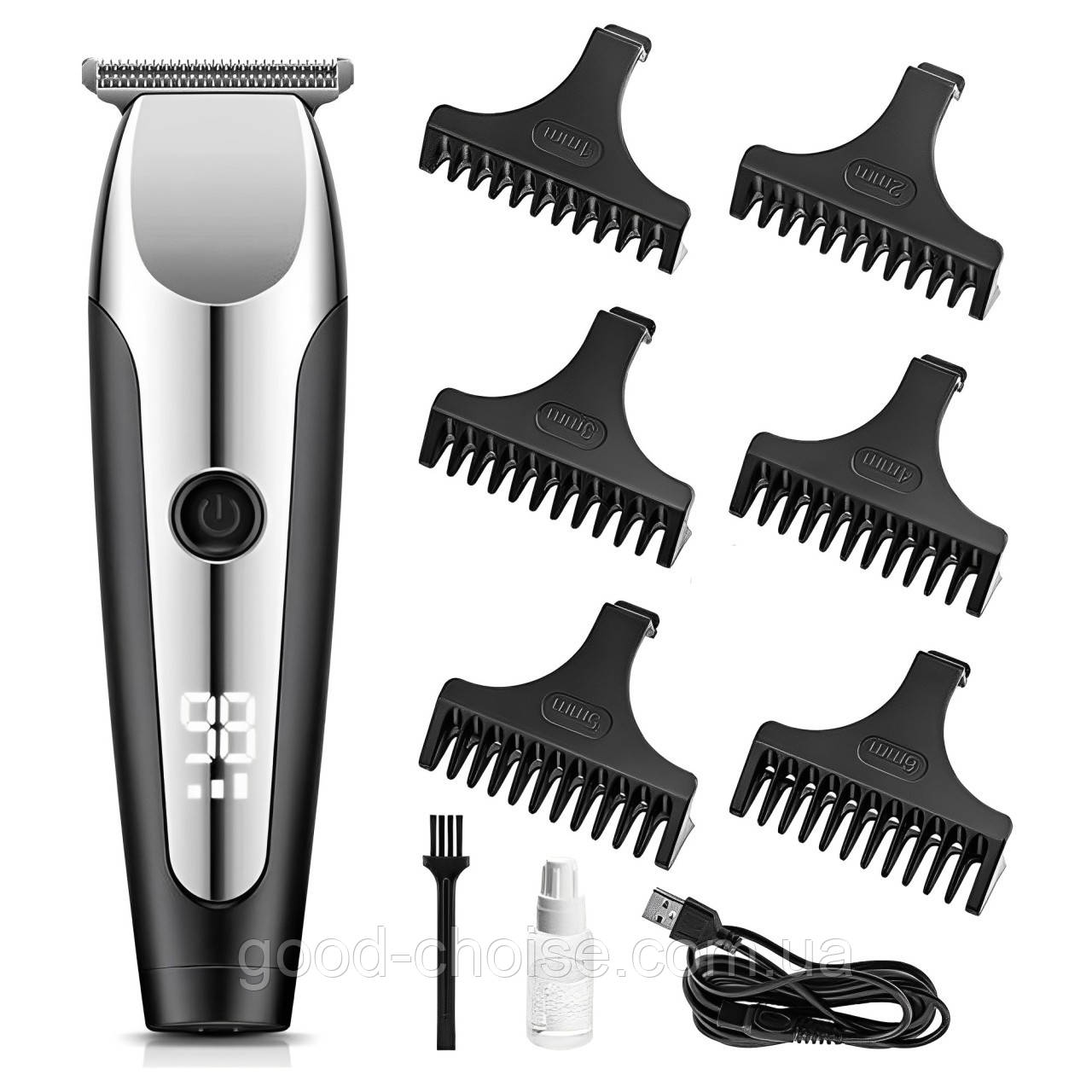 Акумуляторна машинка для стрижки з дисплеєм VGR V-059 / Бездротова машинка для стрижки волосся, фото 1