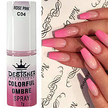 Спрей-пудра для омбр Colorful Ombre Spray Дизайнер (7г) для дизайну нігтів Rose pink C04 (Рожевий)
