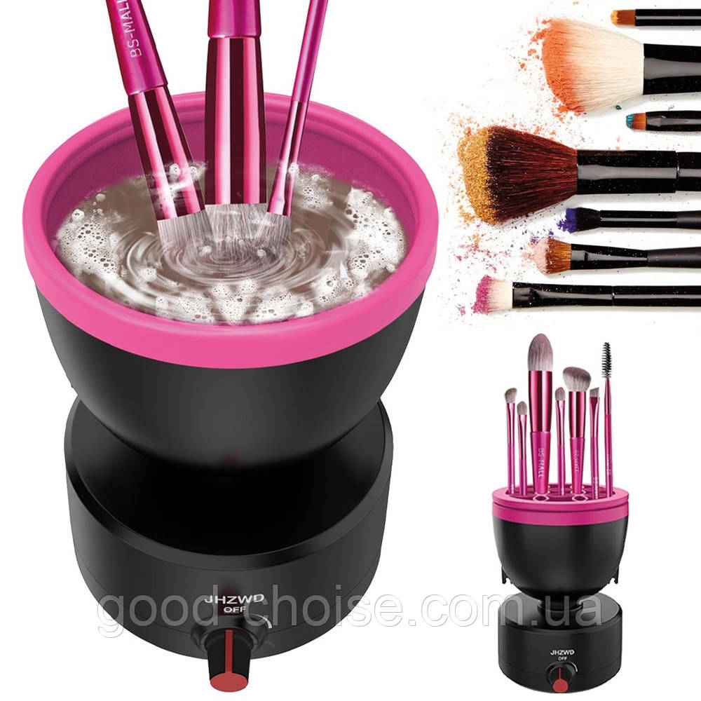 Автоматичний очисник пензлів та спонжів для макіяжу, від USB / Електрична мийка для косметичних пензлів, фото 1