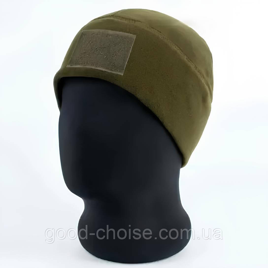 Чоловіча шапка флісова з нашивкою-липучкою (S-XL), Paskat / Шапка тактична / Зимова шапка, фото 1