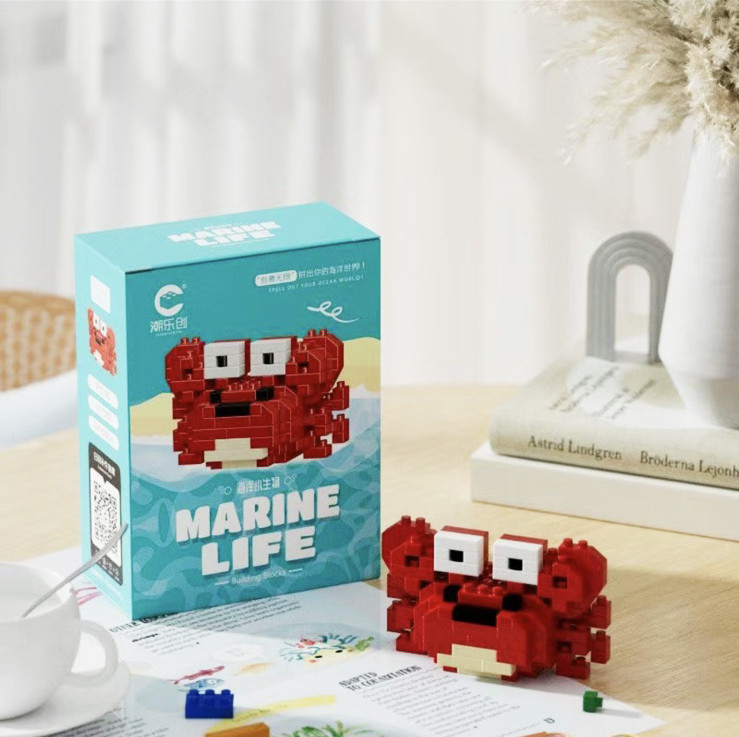 3D Конструктор Marine Life Фігурка Краб Набір Міні Блоки 150 шт (01377)