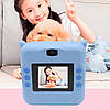 Дитячий фотоапарат миттєвого друку + рулон паперу, D2, Блакитний / Фотокамера миттєвого друку для дітей, фото 7