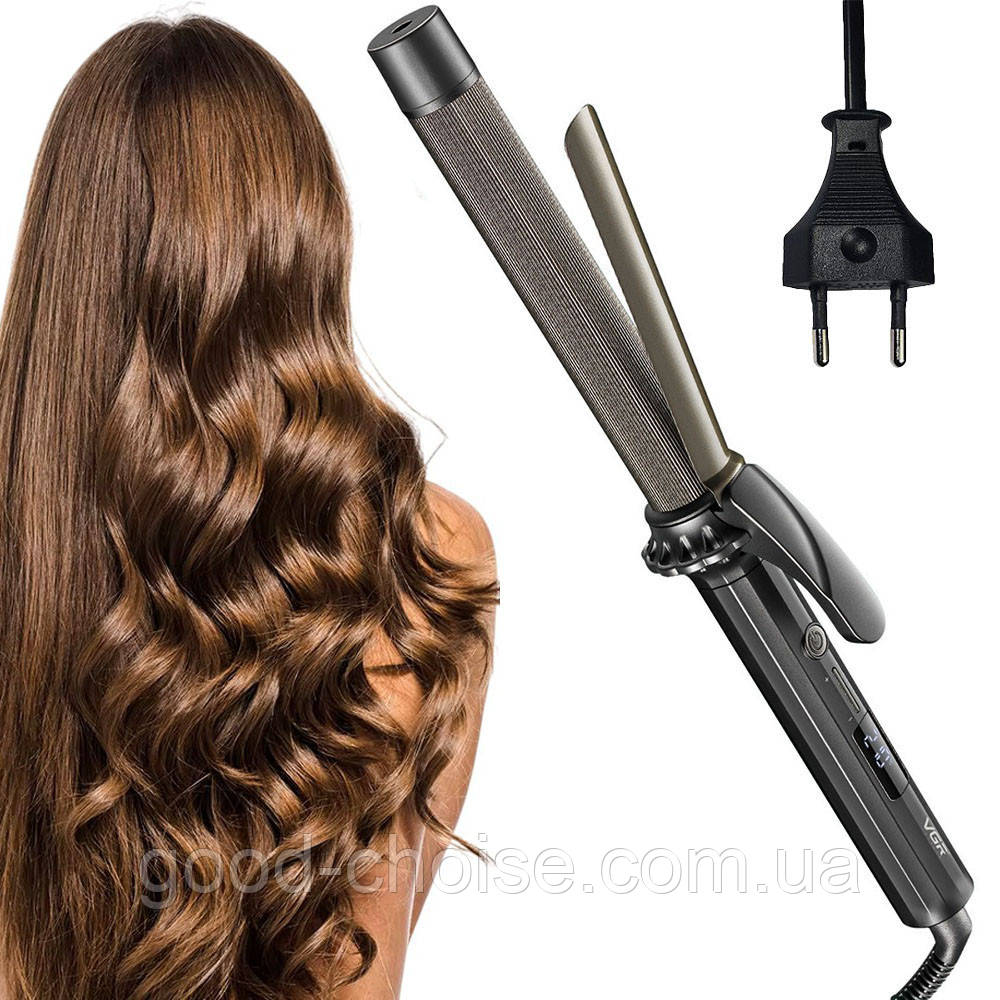 Плойка для волосся 55Вт, 130℃-210℃, VGR V-579 / Керамічна плойка для локонів / Плойка для укладання волосся, фото 1