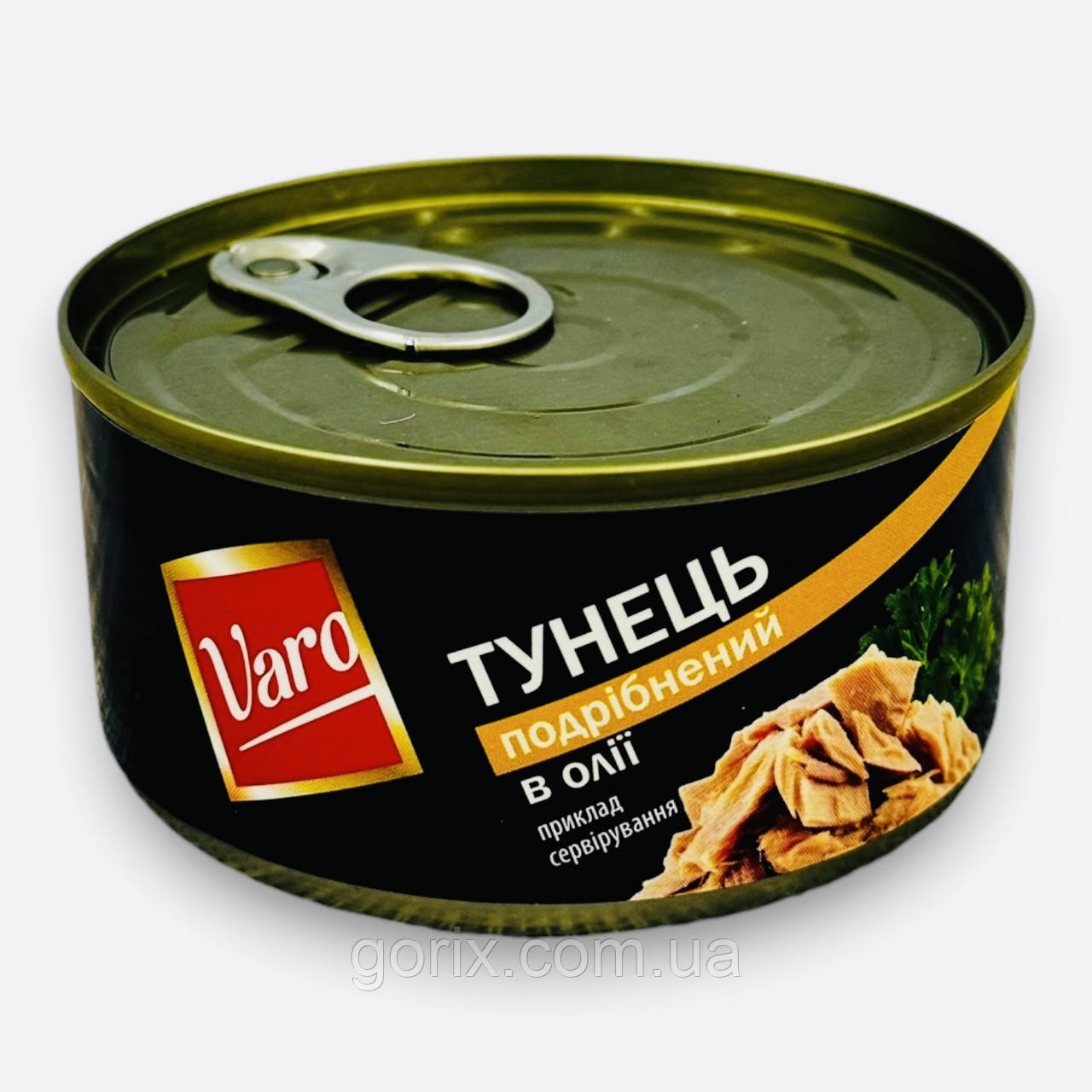 Тунець подрібнений в олії "VARO" 170 грамів (ключ)